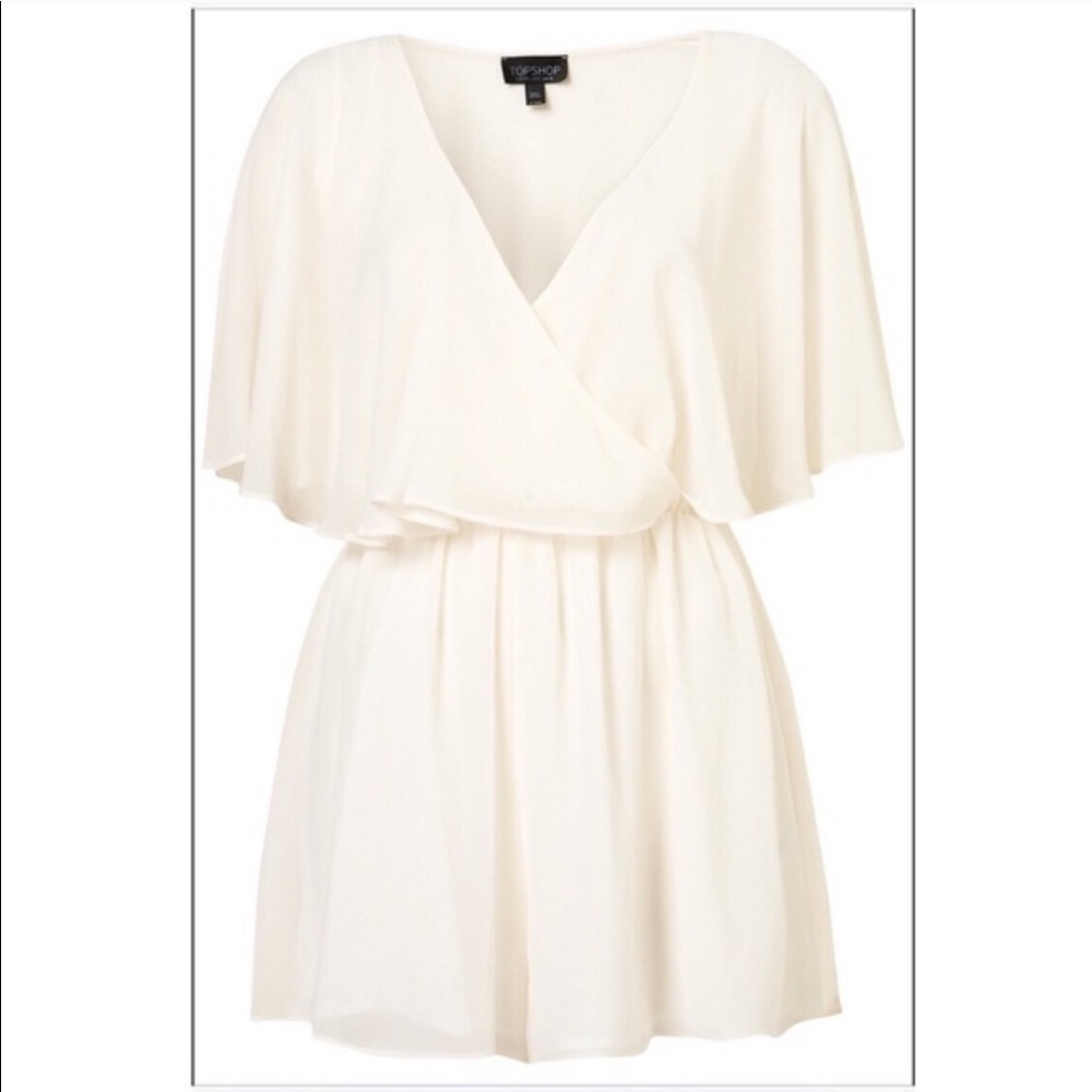 Top shop size 4/small white play suit romper